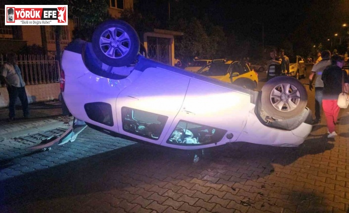 Nazilli’de otomobil takla attı, sürücüsü yaralandı