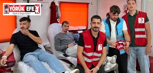 Aydın’da gönüllü öğrencilerden kan bağışı
