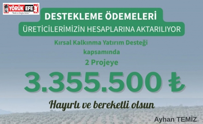 Aydın’da kırsal kalkınmaya 3 milyon TL destek