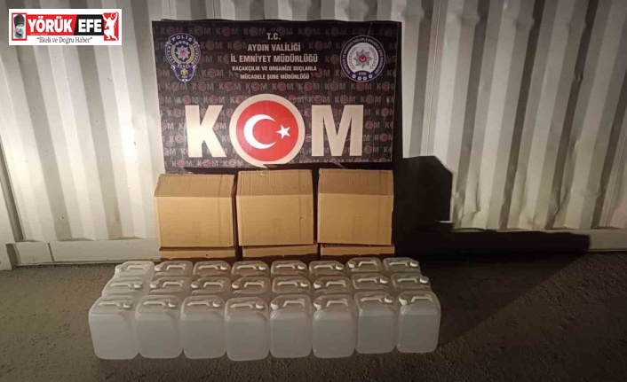Aydın’da KOM ekipleri 120 litre etil alkol ele geçirdi