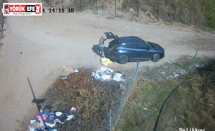 Çevreyi kirletti, kameralardan kaçamadı