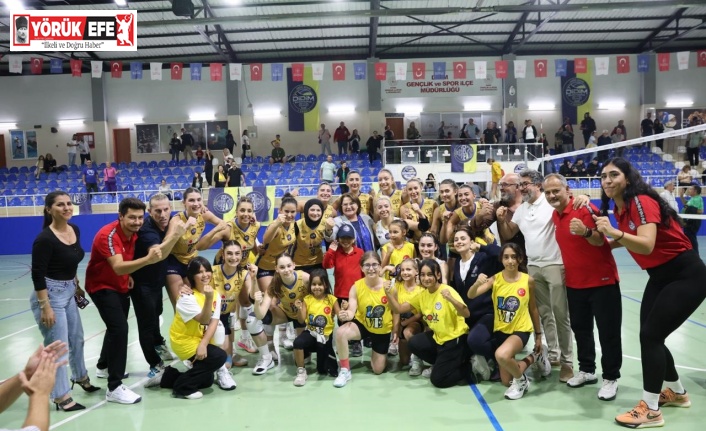 Didim Belediyespor Kadın Voleybol Takımı galibiyetle moral buldu