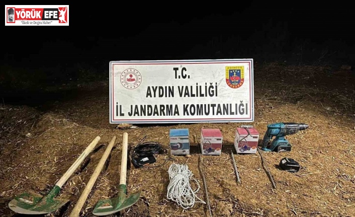 Didim’de kaçak kazı operasyonu: 4 şüpheli suçüstü yakalandı
