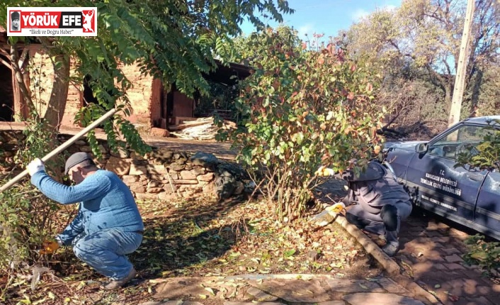 Karacasu’da park ve bahçeler bakıma alındı