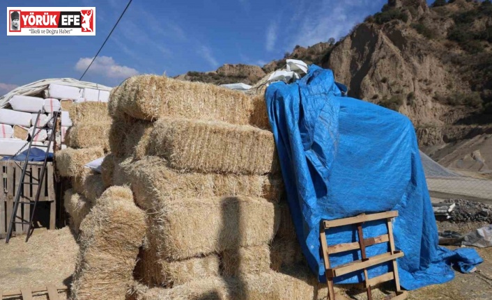 Köşk’teki saman pazarı sürücülere zor anlar yaşatıyor