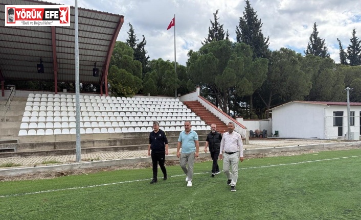 Kuyucak İlçe Stadyumu yenileme çalışmaları sürüyor