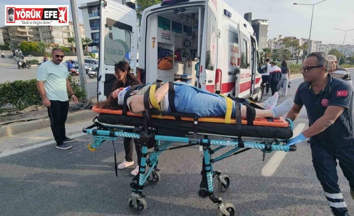 Motosikletin çarptığı kadın ağır yaralandı