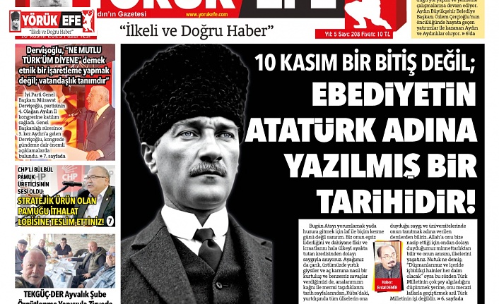 10 KASIM BİR BİTİŞ DEĞİL; EBEDİYETİN ATATÜRK ADINA YAZILMIŞ BİR TARİHİDİR!