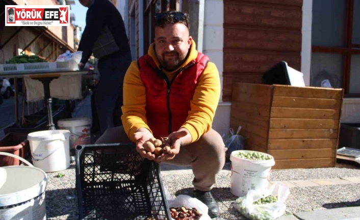 Aydın dağlarından gelen lezzet beşbıyık meyvesi tezgahlarda yerini aldı
