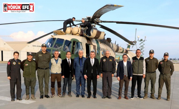 Aydın Jandarma Helikopter Filo Komutanlığı ekibine teşekkür belgesi