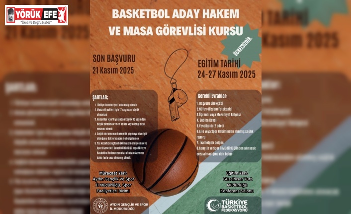 Aydın’da basketbol hakemliği için süreç başladı