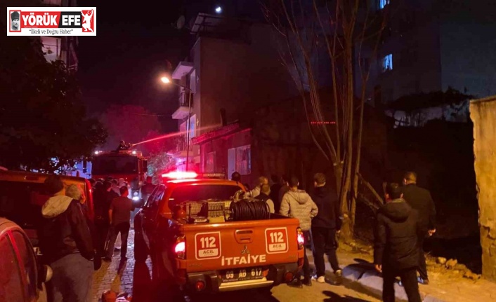 Aydın’da çıkan yangında yaşlı kadın evsiz kaldı