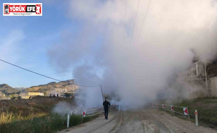 Aydın’da jeotermal iletim hattı patladı