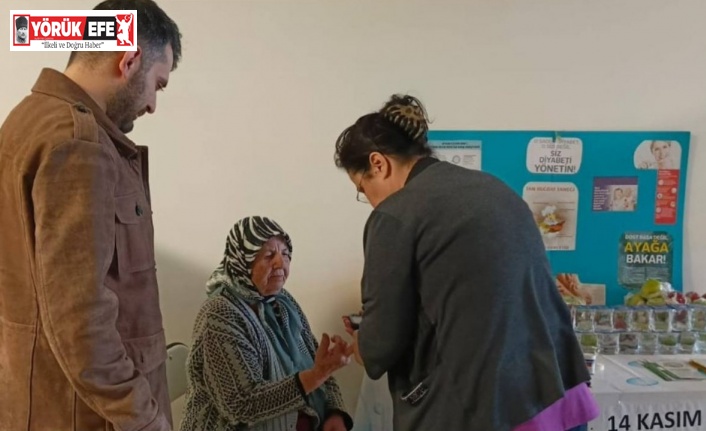 Çine’de diyabet farkındalığı için kan şekeri ölçüldü