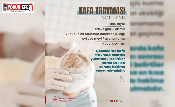 Çocuklarda kafa travmasına dikkat