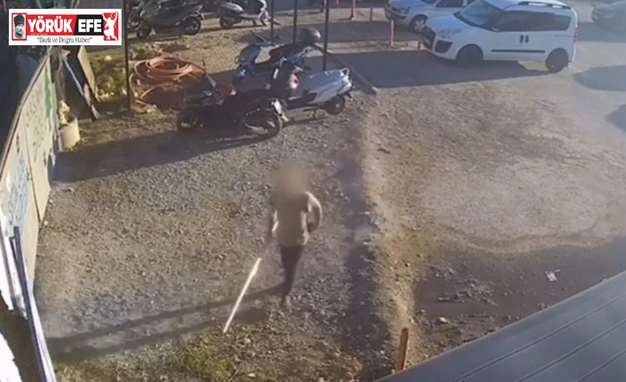 Güvenlik kamerasına borulu müdahale