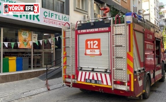 Markette çıkan yangın panikletti