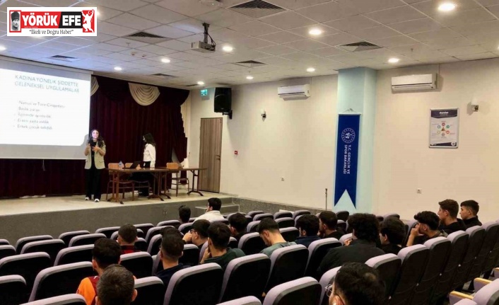 Öğrenciler kadına yönelik şiddet konusunda bilgilendirildi