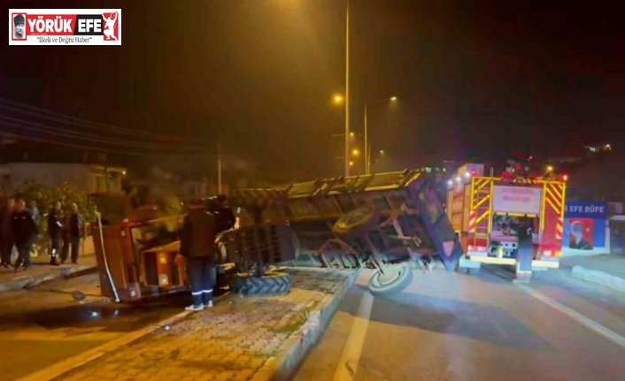 Söke’de traktör devrildi: 1 yaralı