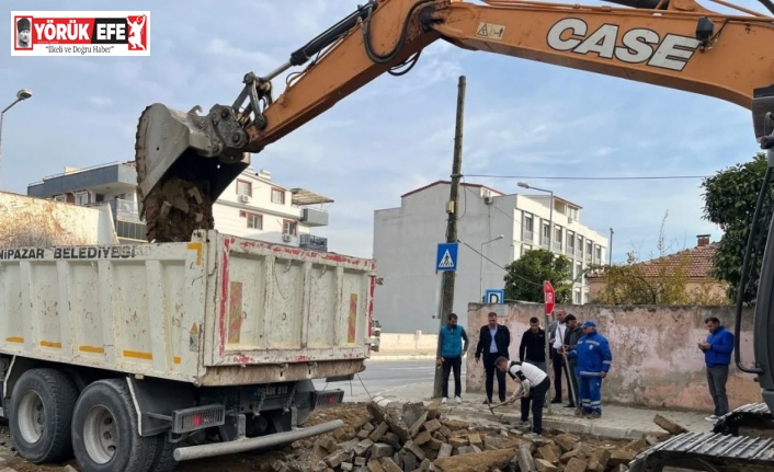 Yenipazar’da yol çalışmaları hızlandı