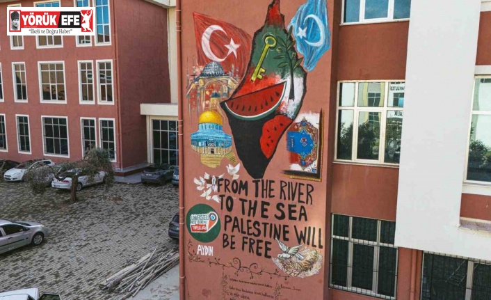 Filistin için duvarları boyadılar