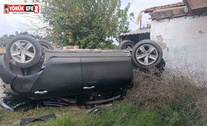 Söke’de otomobil takla attı: 1 yaralı