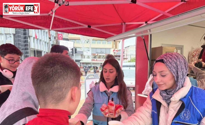 Üniversiteli gençler gönüllülüğe dikkat çekti