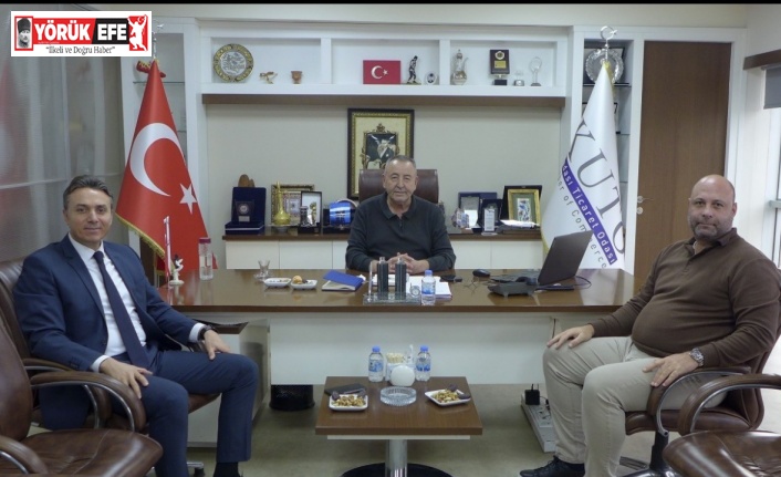 Kuşadası İlçe Emniyet Müdürü Demirelli, KUTO Başkanı Akdoğan ile görüştü