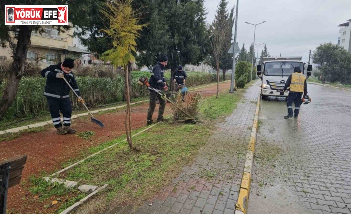 Büyükşehir ekiplerinden Nazilli yürüyüş yolunda bakım çalışması