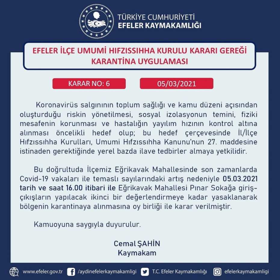 Artan Vaka Sayıları Karantinayı Beraberinde Getirdi 