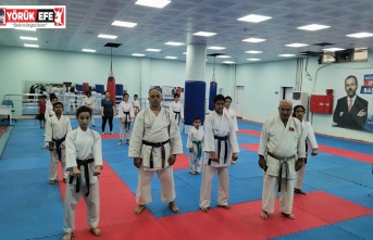 KARATECİLER KUŞAK SINAVINDA TER DÖKTÜ.