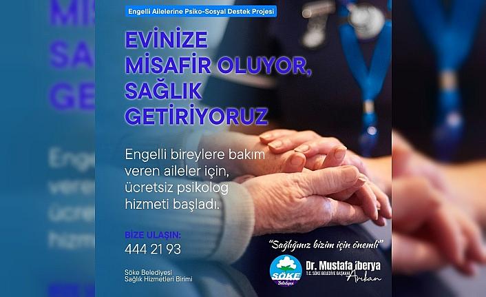 Söke Belediyesinin ücretsiz psikolog desteği, engelli bireylerin evlerinde verilecek