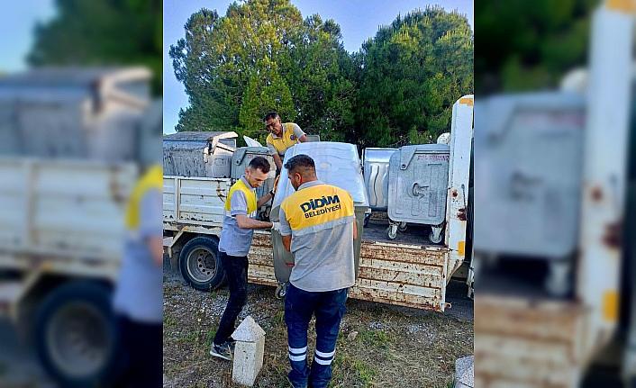 Didimde eskiyen konteynerler yenileniyor