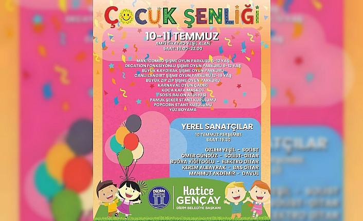 Didimde çocuk şenliği başlıyor