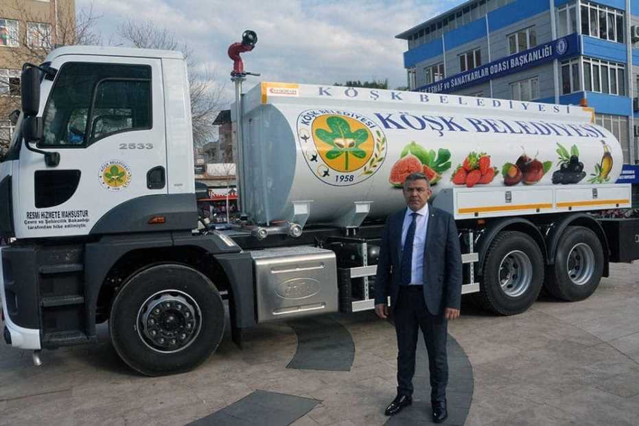 Bakanlık’Tan Köşk Belediyesi’Ne Arazöz Hibesi 