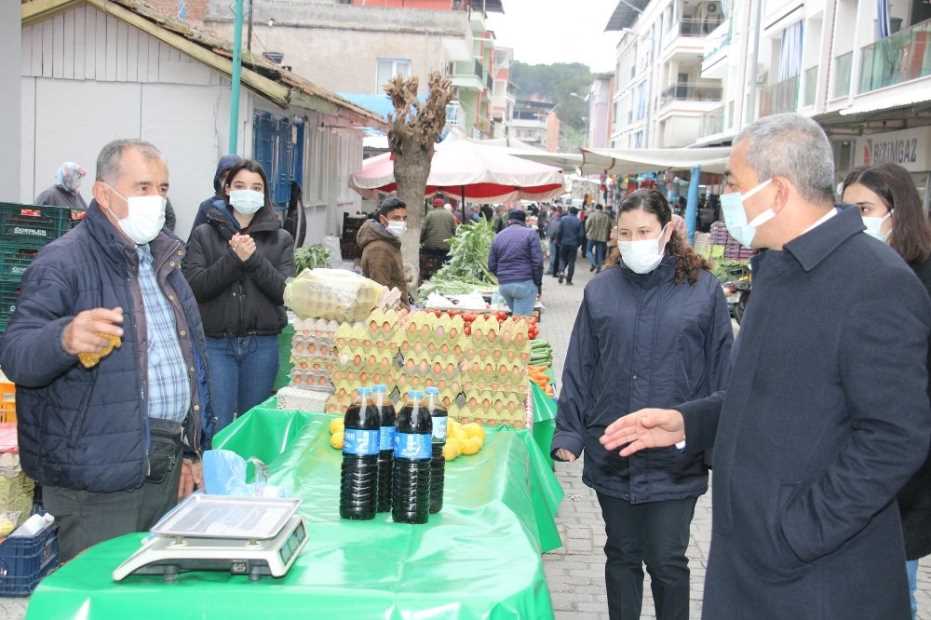 Başkan Kaplan Pazar Ziyaretlerini Sürdürüyor 