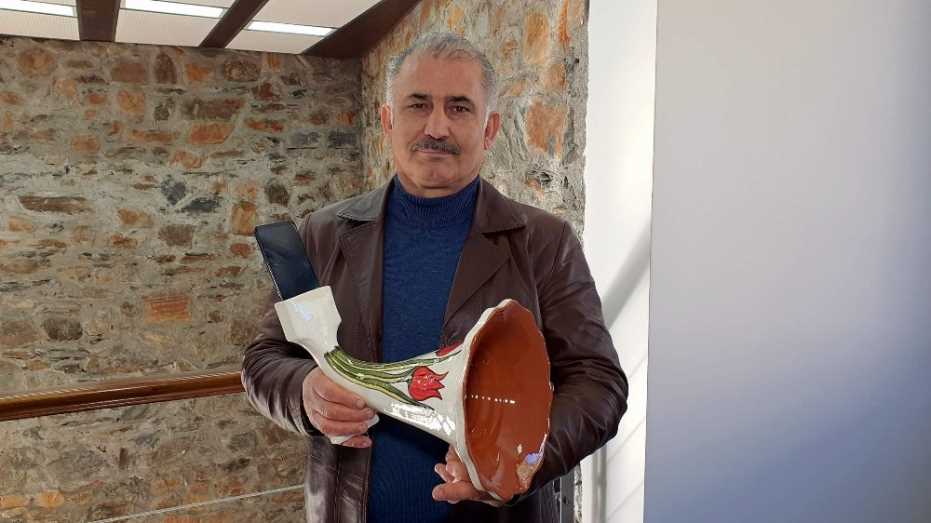 Çömlekten Yaptığı Gramofon İle Dünya Şampiyonu Olan Taşhomcu’Dan Karacasu’Ya Destek 