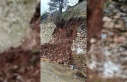 Yoğun yağış sonrası istinat duvarı çöktü