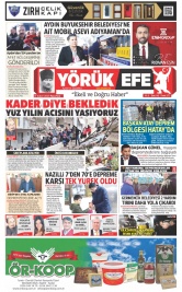 Yörük Efe Gazetesi ®️ | Aydın Haberler - 13.02.2023 Manşeti