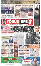 Yörük Efe Gazetesi ®️ | Aydın Haberler - 29.10.2023 Manşeti