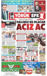Yörük Efe Gazetesi ®️ | Aydın Haberler - 13.06.2022 Manşeti
