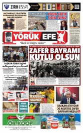 Yörük Efe Gazetesi ®️ | Aydın Haberler - 30.08.2023 Manşeti