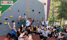 Tırmanma duvarı lise ve üniversite öğrencilerini ağırladı