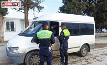 Jandarma ekiplerinden emniyet kemeri denetimi