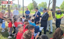 Nazilli’de minikler trafik kurallarını uzmanlarından öğrendi