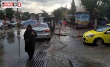 Aydın’da on beş dakika yağdı, yollar göle döndü