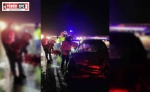 Bariyere vurup savrulan araca çarptı: 4 yaralı