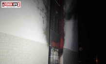 Tahliye edilen okulda çıkan yangın panikletti