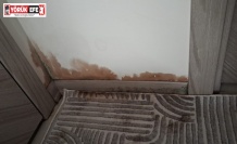 Apartman dairelerinin her yerinden su sızmaya başladı