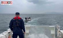 Kuşadası’nda sürüklenen teknedeki iki kişi kurtarıldı